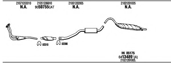 WALKER LD30204B Exhaust System